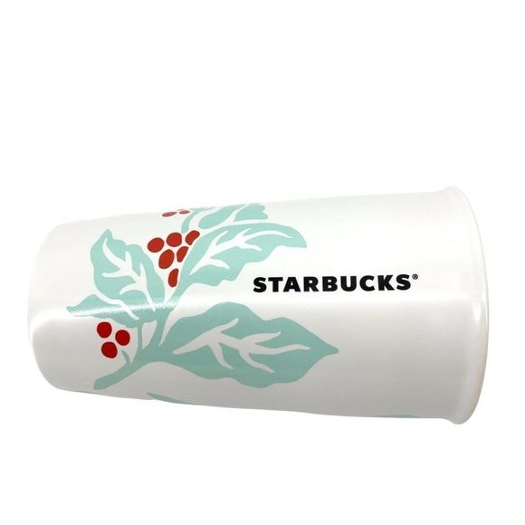 Starbucks Double Wall Travel Tumbler Holiday Mint 2018 12 oz 0839 - Picture 1 of 6